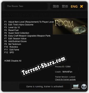 The Room Two: Трейнер +12 [v1.4]