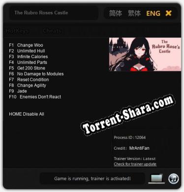 Трейнер для The Rubro Roses Castle [v1.0.4]