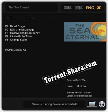 Трейнер для The Sea Eternal [v1.0.6]