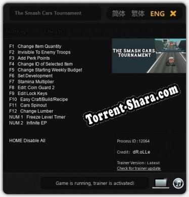 The Smash Cars Tournament: Читы, Трейнер +14 [dR.oLLe]