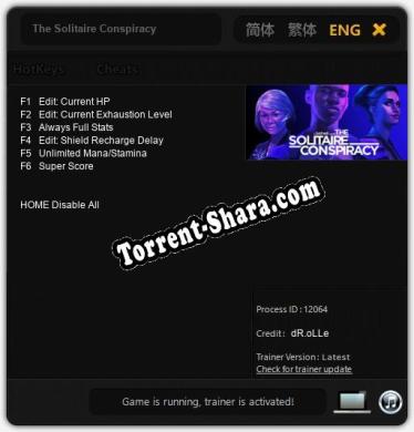 The Solitaire Conspiracy: ТРЕЙНЕР И ЧИТЫ (V1.0.87)