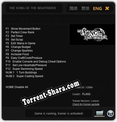 THE SONG OF THE NIGHTRIDER: ТРЕЙНЕР И ЧИТЫ (V1.0.36)