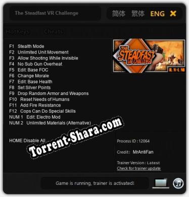 The Steadfast VR Challenge: Читы, Трейнер +14 [MrAntiFan]