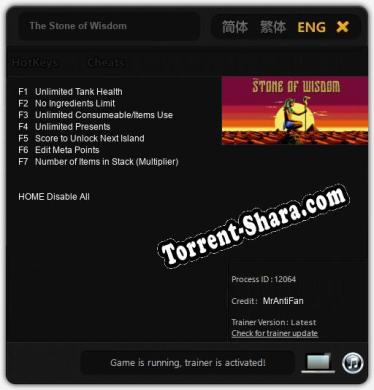 The Stone of Wisdom: Трейнер +7 [v1.7]
