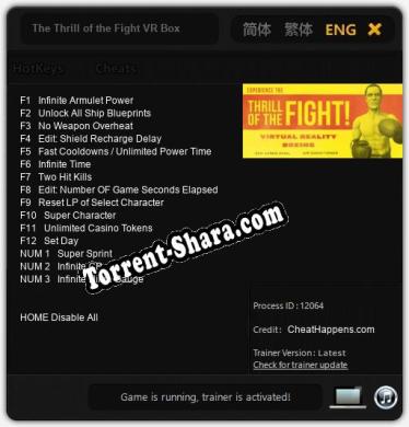 The Thrill of the Fight VR Boxing: Читы, Трейнер +15 [CheatHappens.com]