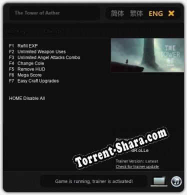 Трейнер для The Tower of Aether [v1.0.8]