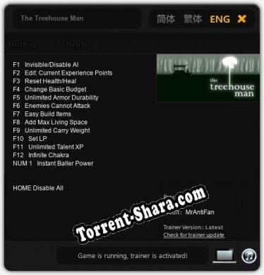The Treehouse Man: Читы, Трейнер +13 [MrAntiFan]