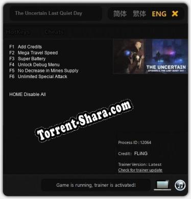 The Uncertain Last Quiet Day: ТРЕЙНЕР И ЧИТЫ (V1.0.41)