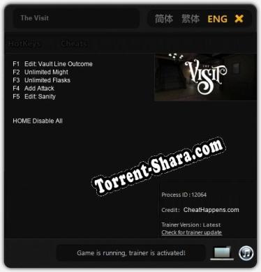 Трейнер для The Visit [v1.0.5]