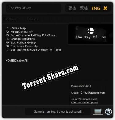 The Way Of Joy: ТРЕЙНЕР И ЧИТЫ (V1.0.2)