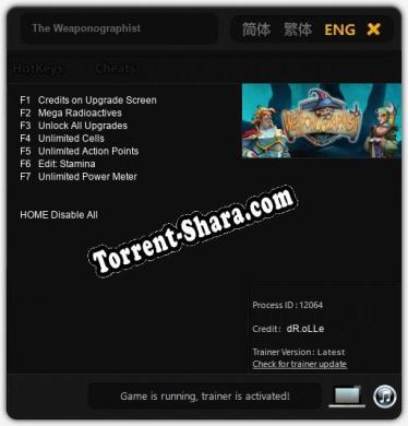 The Weaponographist: Трейнер +7 [v1.7]
