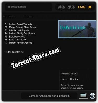 TheWraithTrials: Читы, Трейнер +7 [dR.oLLe]