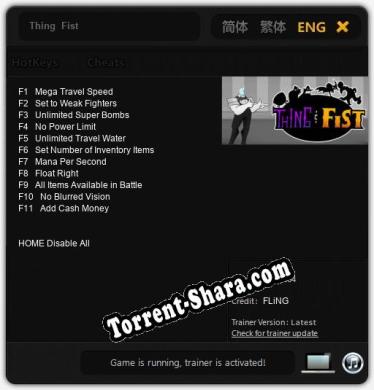 Трейнер для Thing  Fist [v1.0.9]