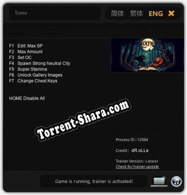 Tome: ТРЕЙНЕР И ЧИТЫ (V1.0.20)