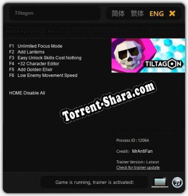 Tiltagon: ТРЕЙНЕР И ЧИТЫ (V1.0.5)