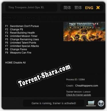Tiny Troopers Joint Ops XL: Читы, Трейнер +9 [CheatHappens.com]
