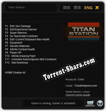 Titan Station: Трейнер +12 [v1.5]