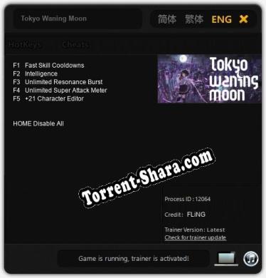 Tokyo Waning Moon: Читы, Трейнер +5 [FLiNG]