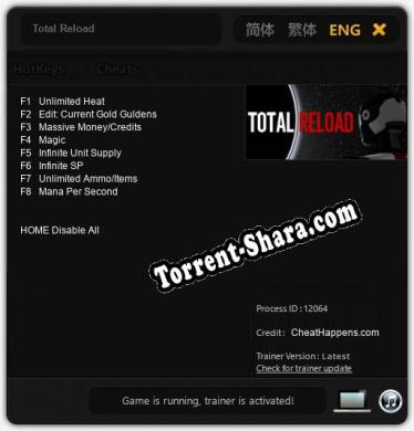 Total Reload: Трейнер +8 [v1.8]