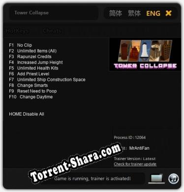 Tower Collapse: ТРЕЙНЕР И ЧИТЫ (V1.0.5)