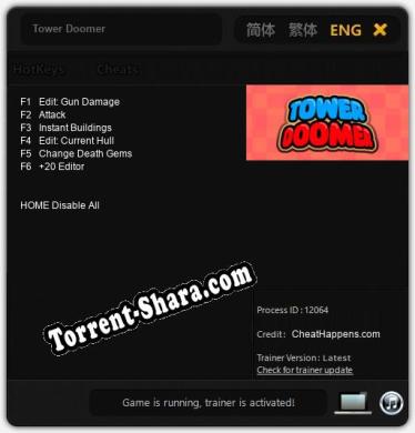 Tower Doomer: Читы, Трейнер +6 [CheatHappens.com]