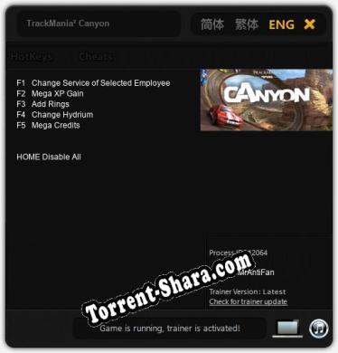 Трейнер для TrackMania² Canyon [v1.0.3]