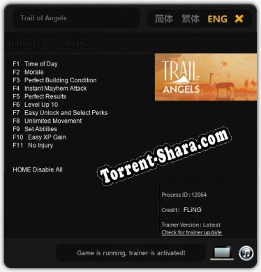 Trail of Angels: ТРЕЙНЕР И ЧИТЫ (V1.0.74)