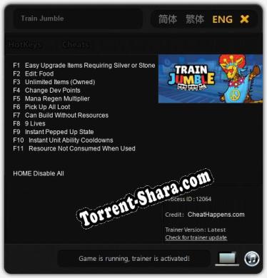 Трейнер для Train Jumble [v1.0.1]