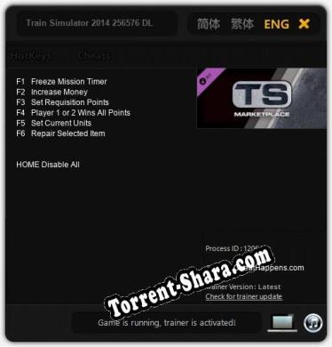 Трейнер для Train Simulator 2014 256576 DLC [v1.0.9]