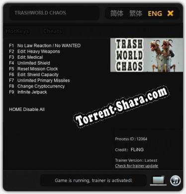 TRASHWORLD CHAOS: Читы, Трейнер +9 [FLiNG]