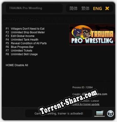 Трейнер для TRAUMA Pro Wrestling [v1.0.7]