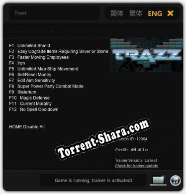Trazz: Трейнер +12 [v1.2]