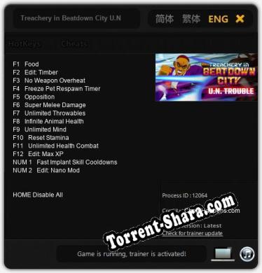 Treachery in Beatdown City U.N. Trouble: Читы, Трейнер +14 [CheatHappens.com]