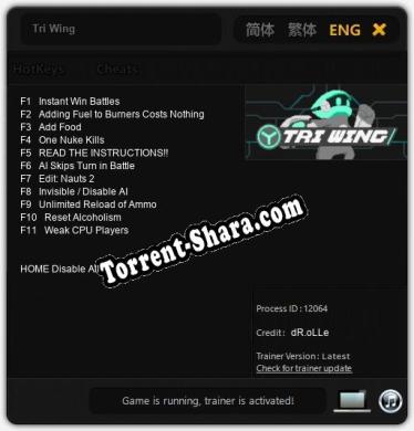 Tri Wing: ТРЕЙНЕР И ЧИТЫ (V1.0.52)