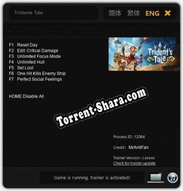 Трейнер для Tridents Tale [v1.0.8]