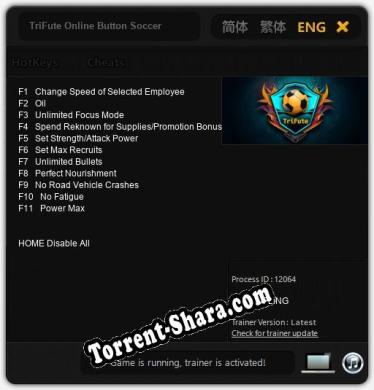 TriFute Online Button Soccer: Трейнер +11 [v1.2]
