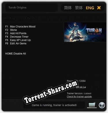 Turok Origins: Читы, Трейнер +6 [dR.oLLe]