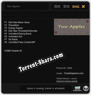 Трейнер для Two Apples [v1.0.8]