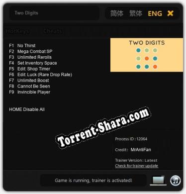Two Digits: Читы, Трейнер +9 [MrAntiFan]