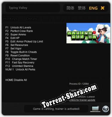 Typing Valley: ТРЕЙНЕР И ЧИТЫ (V1.0.82)