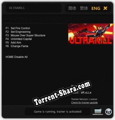 Трейнер для ULTRAKILL [v1.0.3]