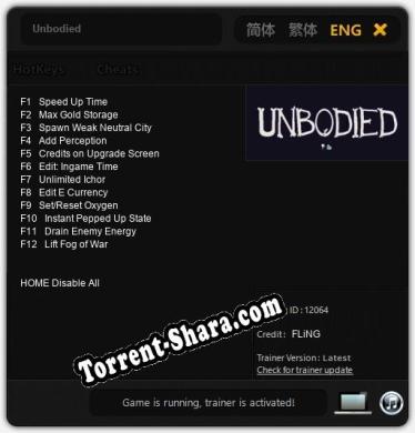 Unbodied: Читы, Трейнер +12 [FLiNG]