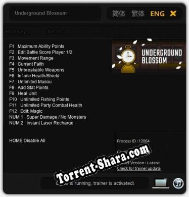 Underground Blossom: Читы, Трейнер +14 [dR.oLLe]