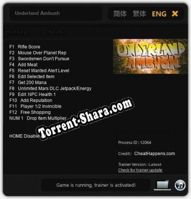 Underland Ambush: Трейнер +13 [v1.5]