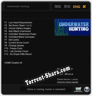 Underwater hunting: Читы, Трейнер +12 [dR.oLLe]