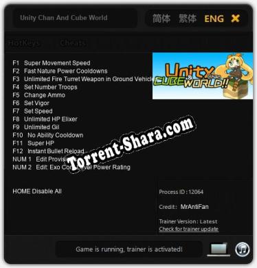 Unity Chan And Cube World: Читы, Трейнер +14 [MrAntiFan]