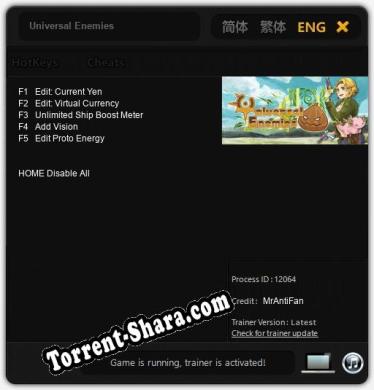 Universal Enemies: Читы, Трейнер +5 [MrAntiFan]