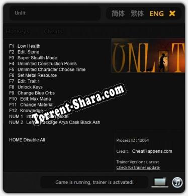 Unlit: Трейнер +14 [v1.4]