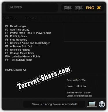 Трейнер для UNLOVED [v1.0.1]
