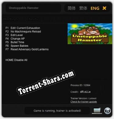 Unstoppable Hamster: Трейнер +7 [v1.4]